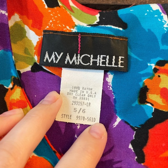 Brand: MyMichelle size 5/6 dress. Multicolor flower. - Picture 2 of 2